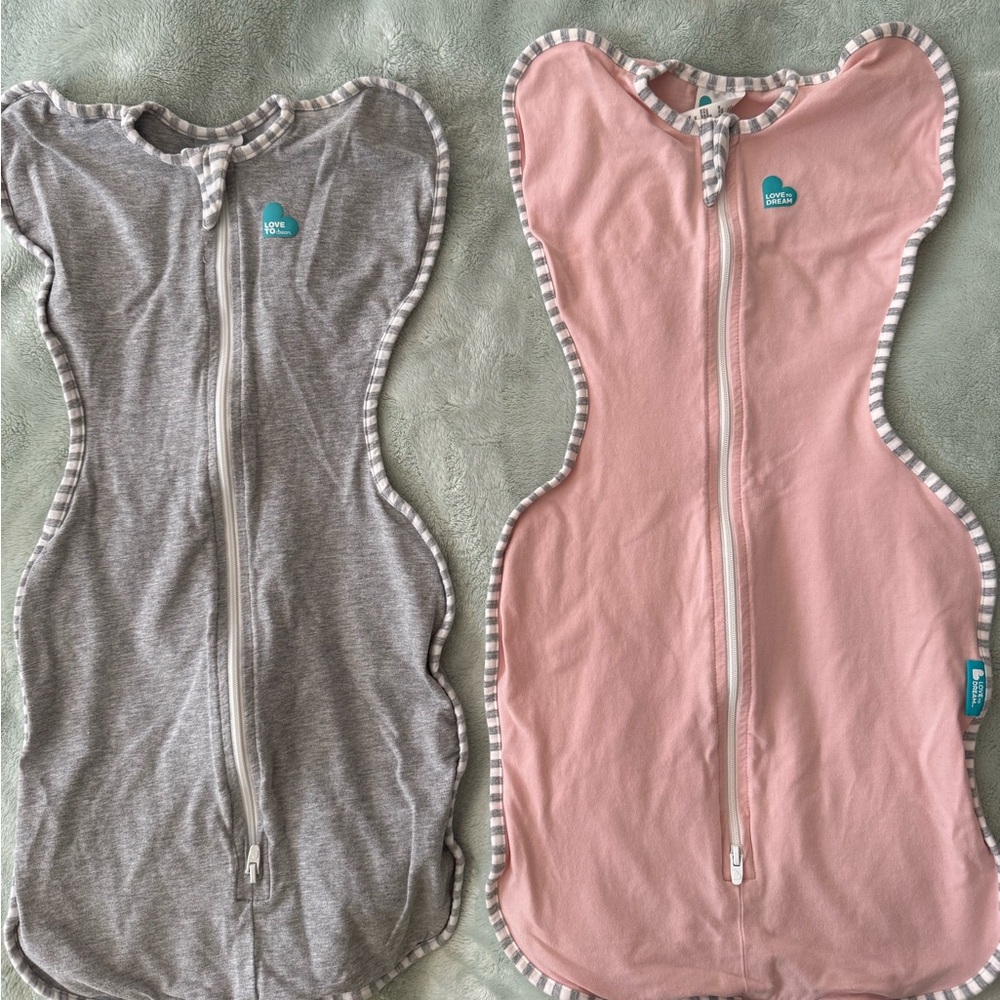 2 for $30 or 1 for $20 -Love To Dream Swaddle Pod Set - Pink & Gray